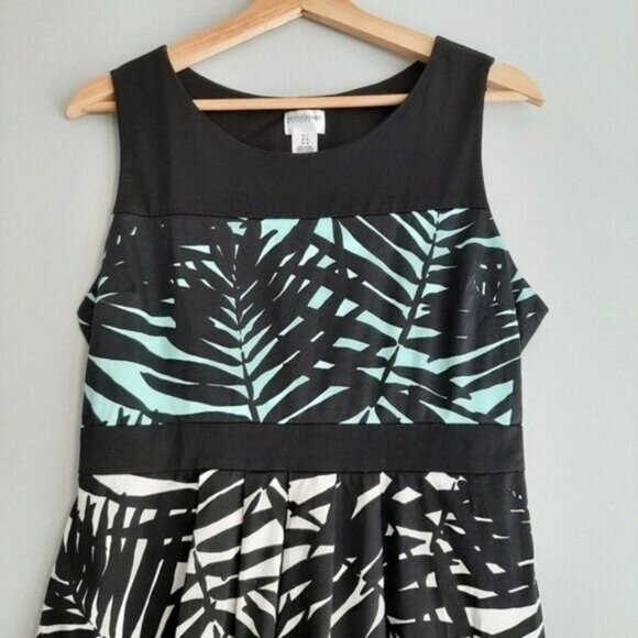 MOTHERHOOD MATERNITY Tropical Palm Print Dress Sz L - Picture 4 of 13